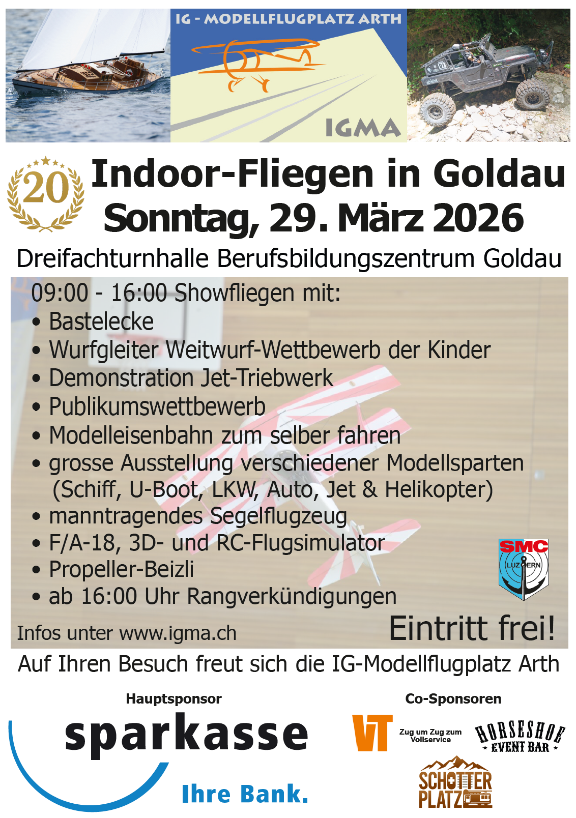 20. Jubiläums Indoor-Fliegen Goldau