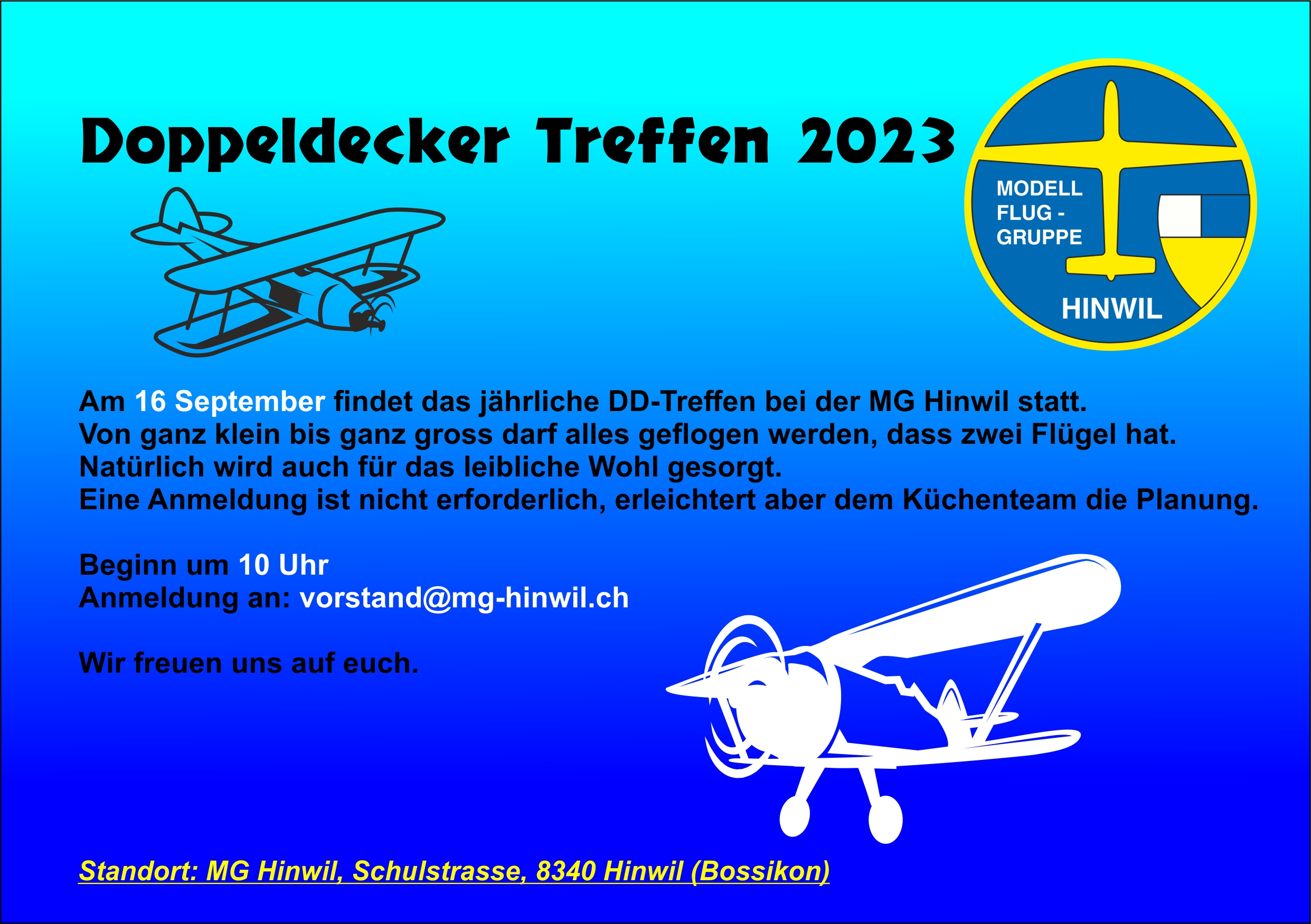Doppeldeckertreffen bei der MG Hinwil